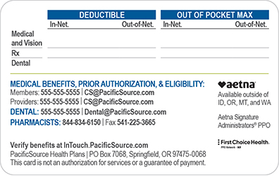 PacificSource ID Card Back