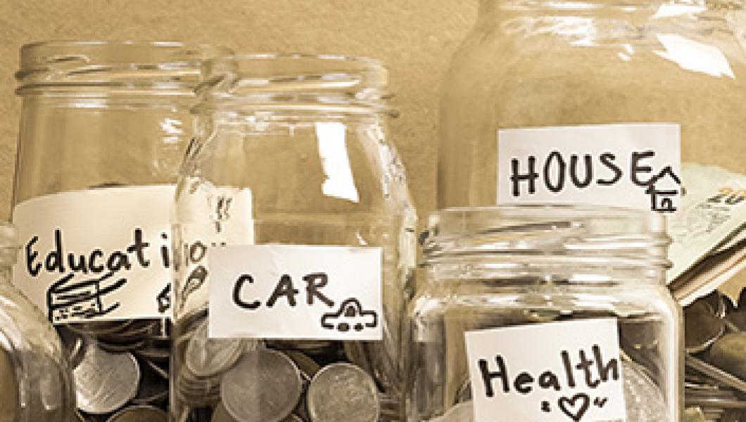 jars filled with coins