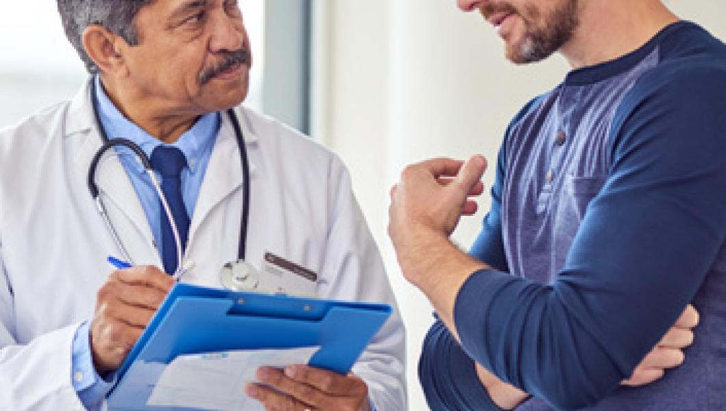 doctor talking to patient