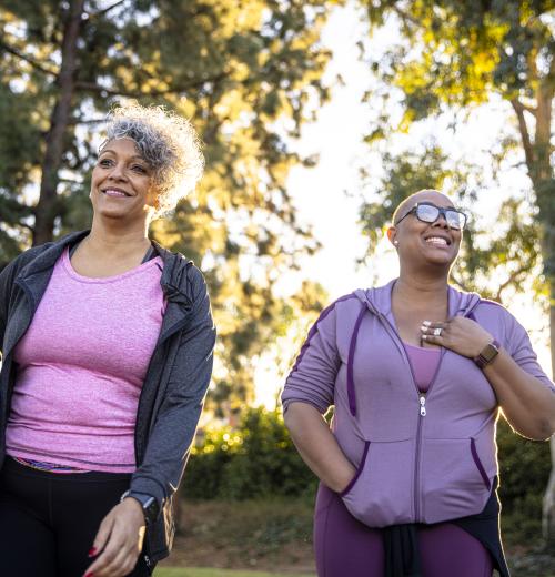 two female outdoor yoga participants